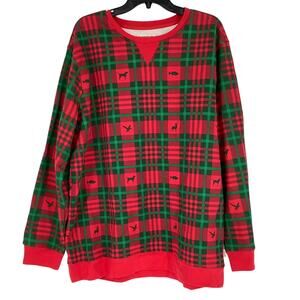 Magellan Outdoors Men’s XL Red Long Sleeve Holiday Fleece Crew Sweatshirt M1-12